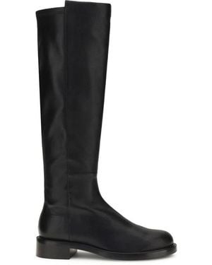 Stuart Weitzman Gisele Hoge Leren Laarzen - Zwart