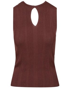 SIMONA CORSELLINI Sleeveless Tops - Marrone