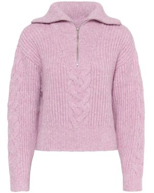 Saint Tropez Truien & Vesten ,Paars ,Denim Turtleneck - Roze
