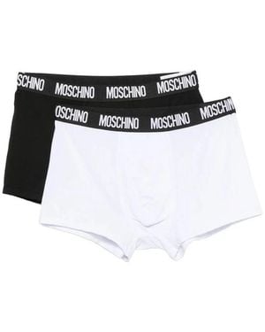 Moschino Boxershorts Met Logoband (Set Van Twee) - Zwart