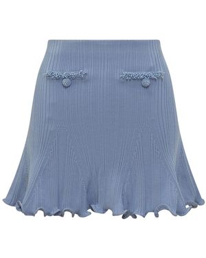 Self-Portrait Short Skirts - Blue
