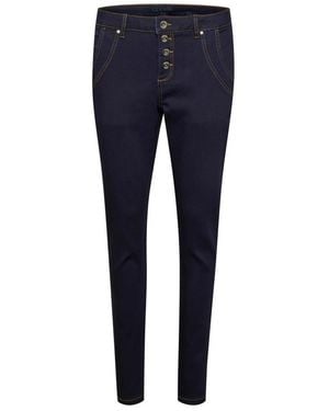 Cream Skinny Fit Jeans - Blue