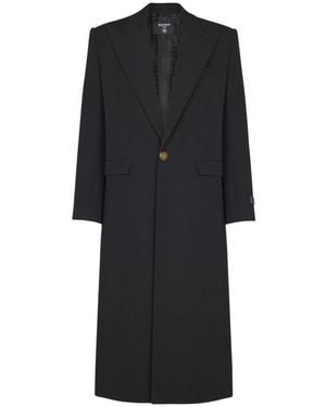 Balmain Single-Breasted Coats - Noir