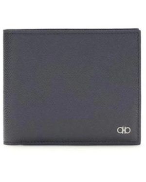 Ferragamo Gancini Bi-Fold Geldbörse - Grau