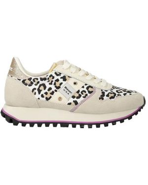 Blauer Schoenen ,Veelkleurig ,Leer Sneakers - Wit