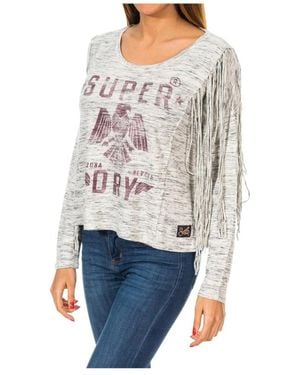 Superdry Long Sleeve T-Shirts - Grey