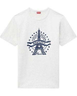 KENZO Tops ,Wit ,Graphic Print T-Shirt