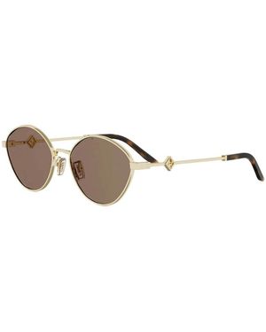 Fendi Accessoires ,Geel ,Ff Diamonds Fe 40217U Zonnebril - Bruin