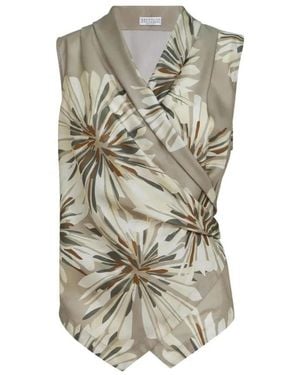 Brunello Cucinelli Sleeveless Tops - Gris