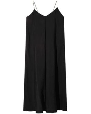 10Days Fließendes Maxi-Kleid - Schwarz