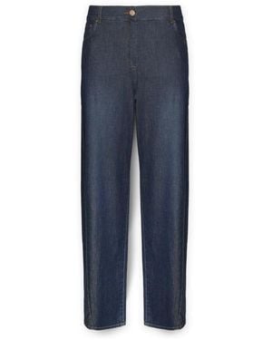 Elena Miro Chambray-Jeans Mit Weitem Bein - Blau