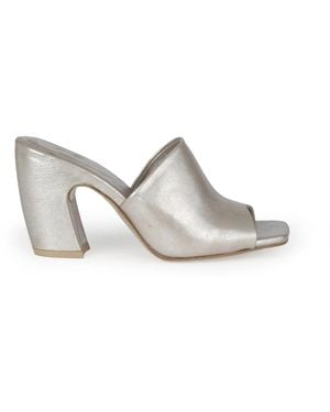 Cortana Heeled Mules - White