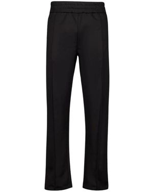 Palm Angels Schwarze Track Pants Mit Gebogenem Logo