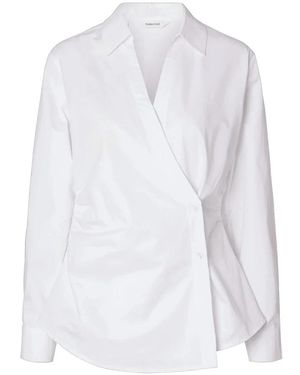 SELECTED Fia Fitted Asymmetric Shirt - Weiß