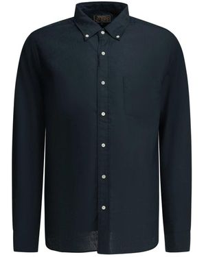 Beams Plus Regular Fit Button-Down Overhemd - Blauw