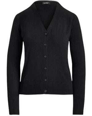 Ralph Lauren Baumwollmischungs-Strickjacke - Schwarz