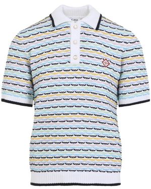 CASABLANCA Polo Shirts - Blue
