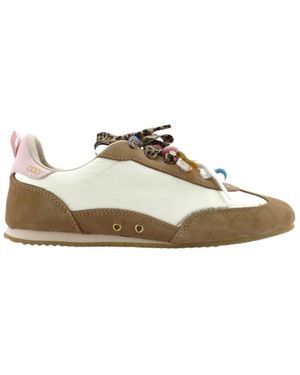 Serafini Schoenen ,Veelkleurig ,Leer Leren En Stoffen Sneaker - Metallic