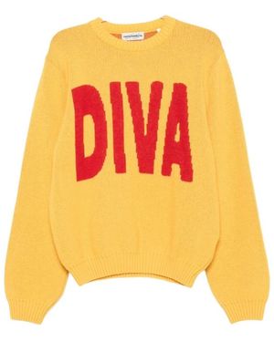 Carne Bollente Round-Neck Knitwear - Yellow