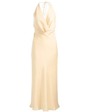 ROTATE BIRGER CHRISTENSEN Chiffon Halterjurk - Naturel