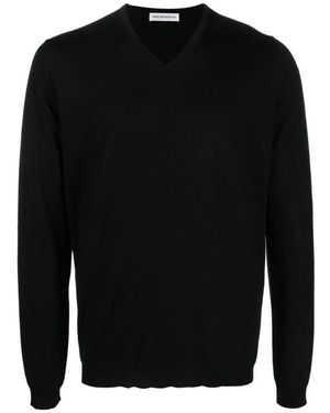GOES BOTANICAL Botanischer v-ausschnitt pullover - Schwarz