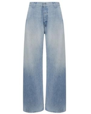Dondup Jeans ,Blauw ,Denim Alek Loose-Fit 5-Pocket Jeans