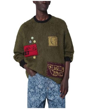 Brain Dead Rundhals-Strickware - Grau