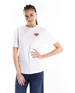 Pinko Tops ,Wit ,Katoen Strepitoso T-Shirt