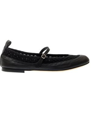 Agl Attilio Giusti Leombruni Ballet Flats Leather, Textile Fibres - Black
