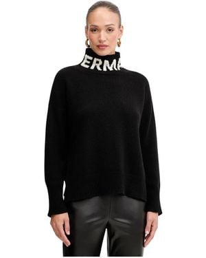 Ermanno Scervino Pullover Mit Hohem Kragen Und Langen Ärmeln - Schwarz