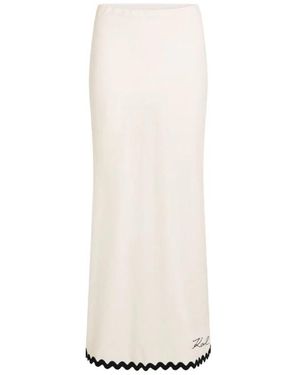 KARL LAGERFELD Rokken ,Katoen Signature Scallop Rok - Wit