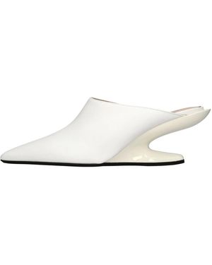N°21 Heeled Mules - Blanco