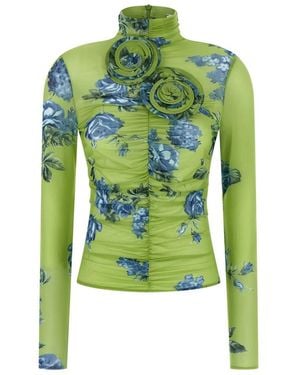 Magda Butrym Long Sleeve T-Shirts - Green