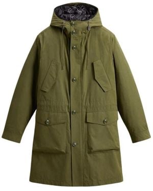 Woolrich 3-In-1 Mountain Parka Met Camo Jas - Groen
