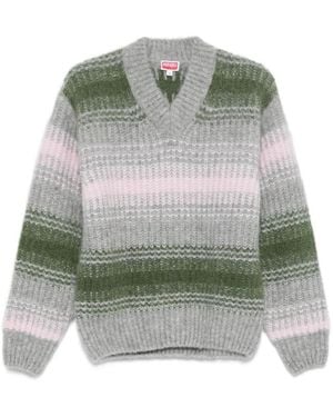 KENZO V-Neck Knitwear - Verde