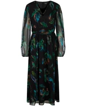 green emerald velvet dress Marc Cain Soft Forest Green Silk shirt dress – Think Bubbles main image 1