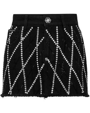 Philipp Plein Denim Skirts - Nero