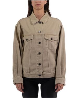 Palm Angels Denim Jackets - Brown