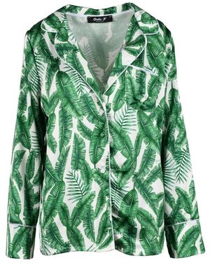 Giulia N Couture Overhemden ,Groen ,Polyester Stijlvolle Polyesterjas