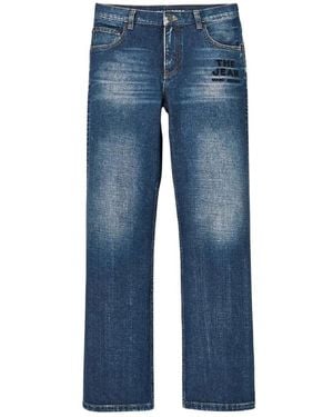 Marc Jacobs Donkerblauwe Logo Jeans Stijlvol