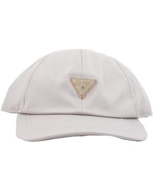 Guess Accessoires ,Grijs ,Polyester Baseball Cap - Wit