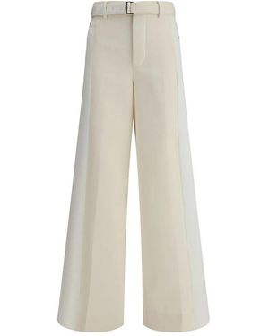 Sacai Wide Trousers - Neutro