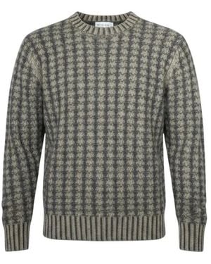 Aspesi Grobstrick-Pullover Aus Schurwolle, Zweifarbig - Grau