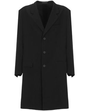 Yohji Yamamoto Single-Breasted Coats - Black