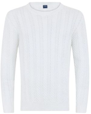 Fedeli Round-Neck Knitwear - White