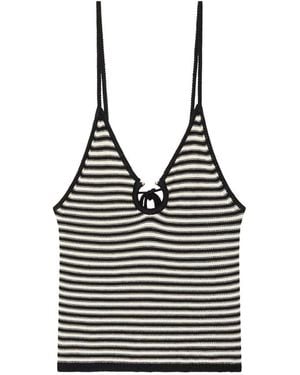 Sessun Cropped Knit Top - Zwart