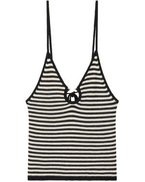 Sessun Cropped Knit Top - Zwart