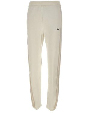 adidas Broeken ,Wit ,Polyester Gebreide Trainingsbroek - Naturel