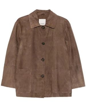 Max Mara Leather Jackets - Marrón