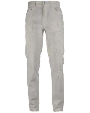 Givenchy Destroyed Slim-Fit Jeans - Grau